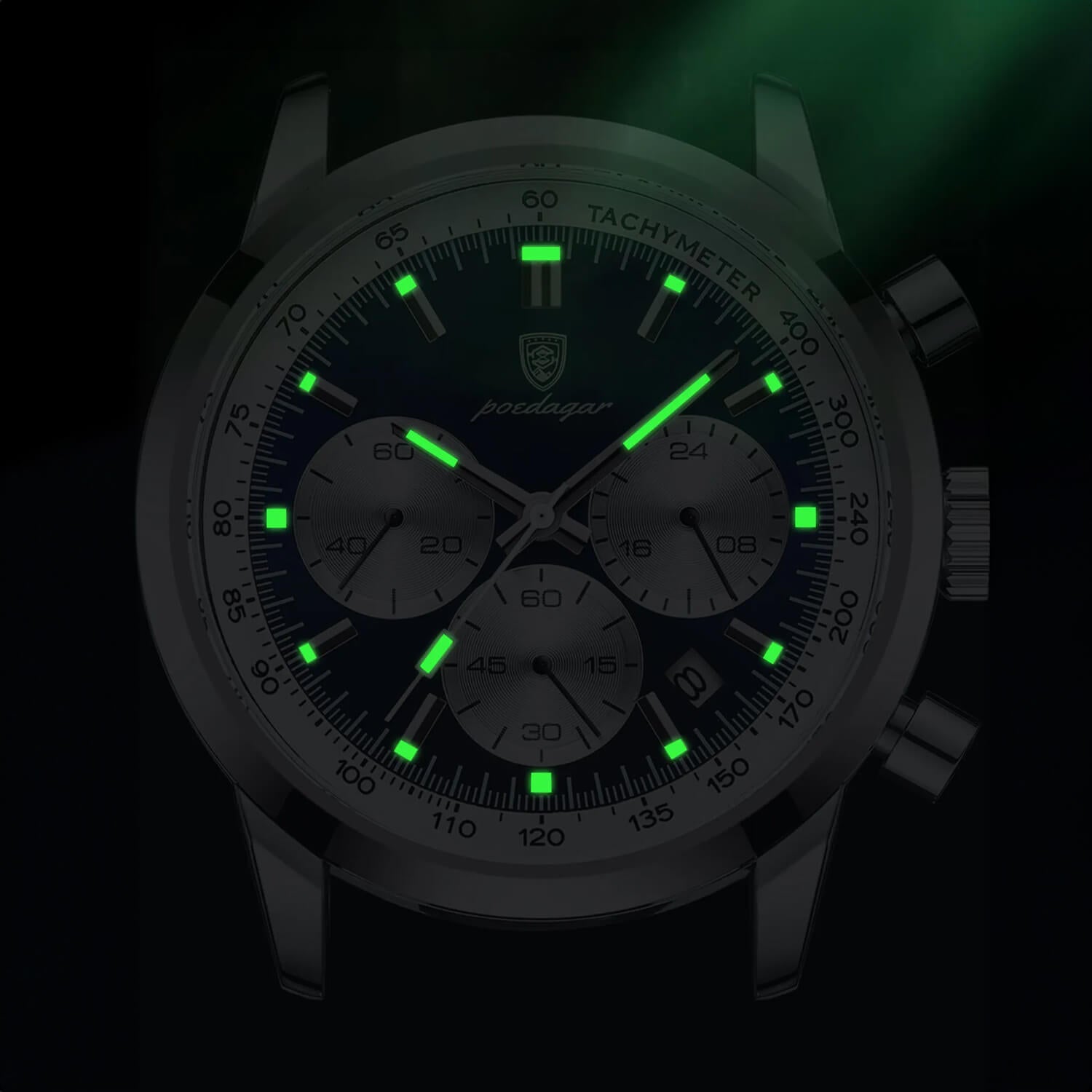 Relógio Masculino POEDAGAR 921 com Pulseira de Couro