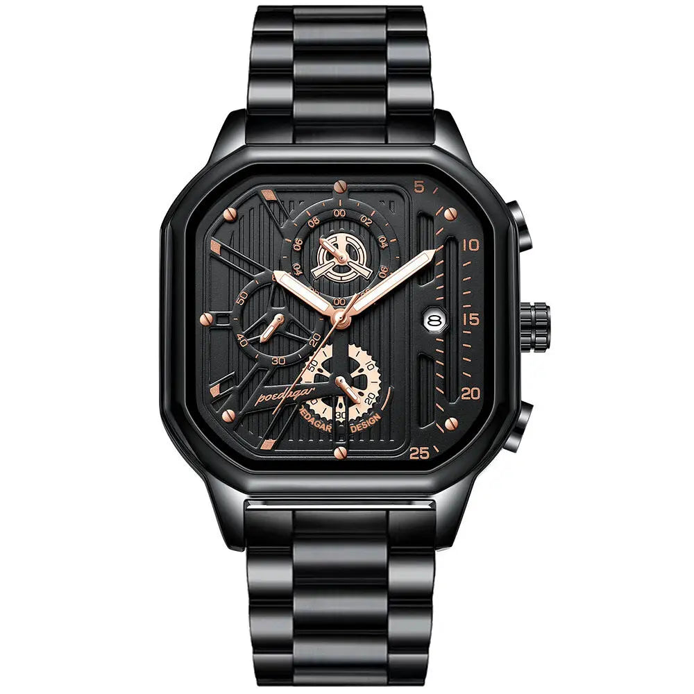 Relógio Masculino em Aço Inoxidável - July Cronógrafo Militar Quartz
