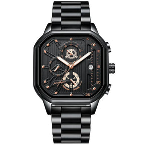 Relógio Masculino em Aço Inoxidável - July Cronógrafo Militar Quartz