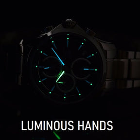 Relógio Masculino de Aço Inoxidável - Reef Tiger Quartz com Cronógrafo