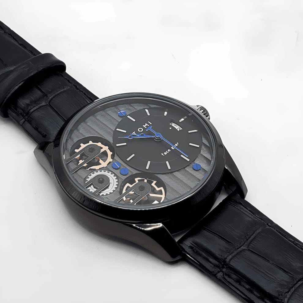 Relógio Executivo com Pulseira em Couro - TOMI T106 | Pulseira Extra + Caixa de Brinde |
